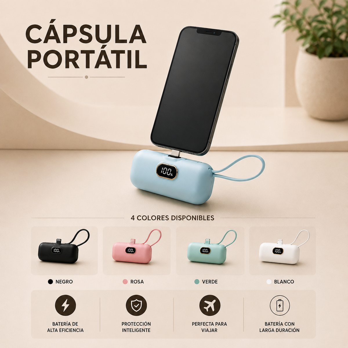 COMBO VINCHA INFANTIL + CAPSULA PORTATIL