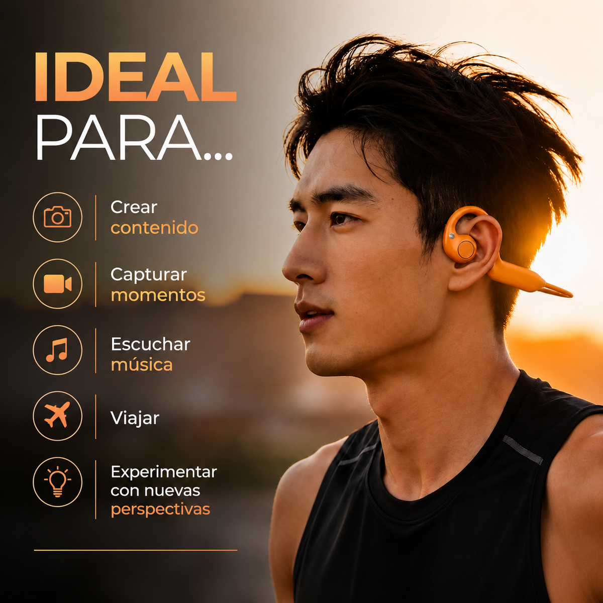 Auriculares Inteligentes con Cámara IA E900