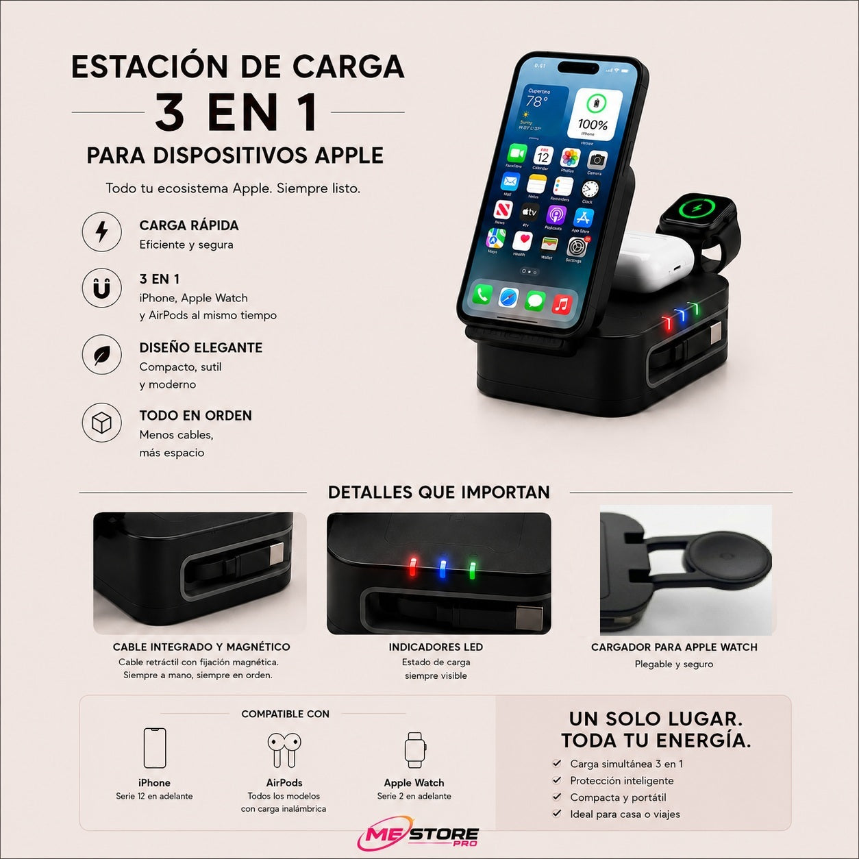 ESTACION 3 EN 1 PARA APPLE