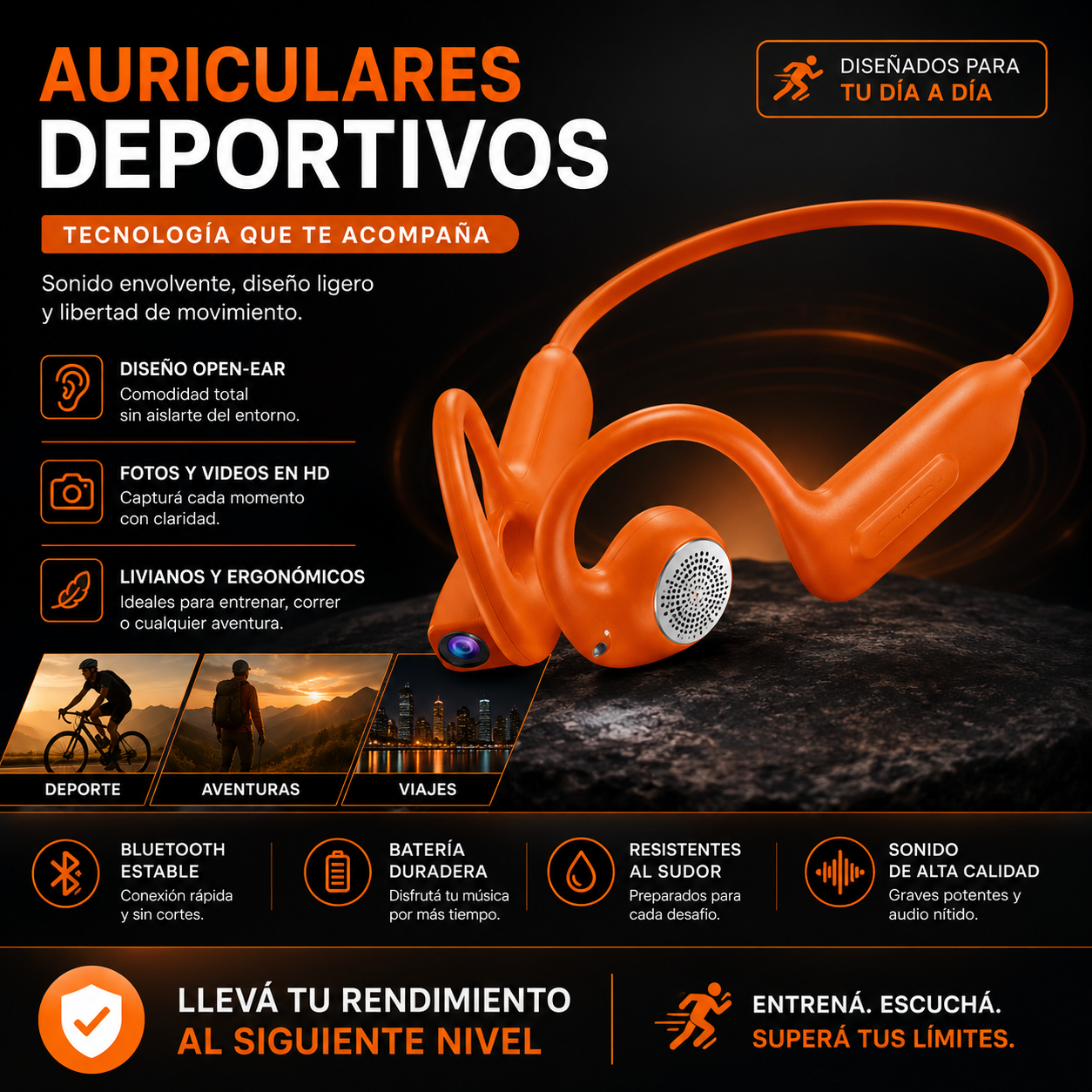 Auriculares Inteligentes con Cámara IA E900