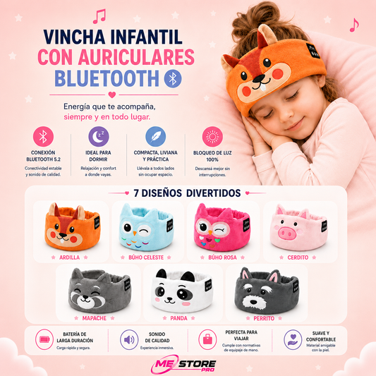VINCHA INFANTIL BLUETOOTH 5.2