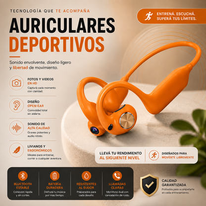 Auriculares Inteligentes con Cámara IA E900
