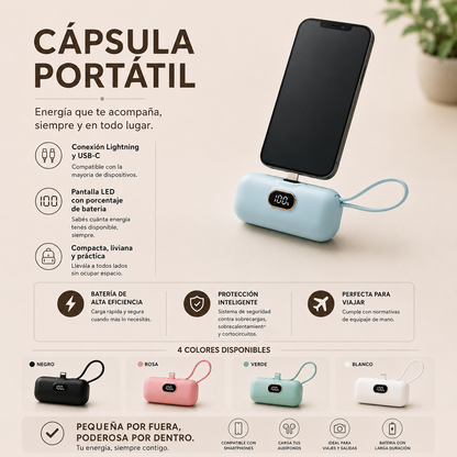 CÁPSULA POWER BANK 5000mAh