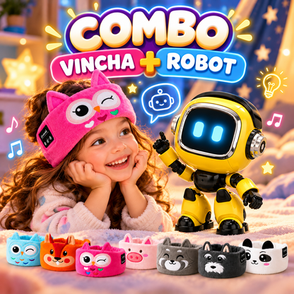 COMBO VINCHA INFANTIL + ROBOT CON IA