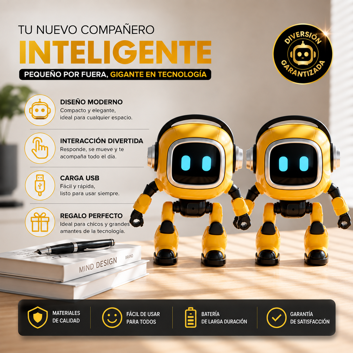 2 ROBOTS INTERACTIVOS CON IA